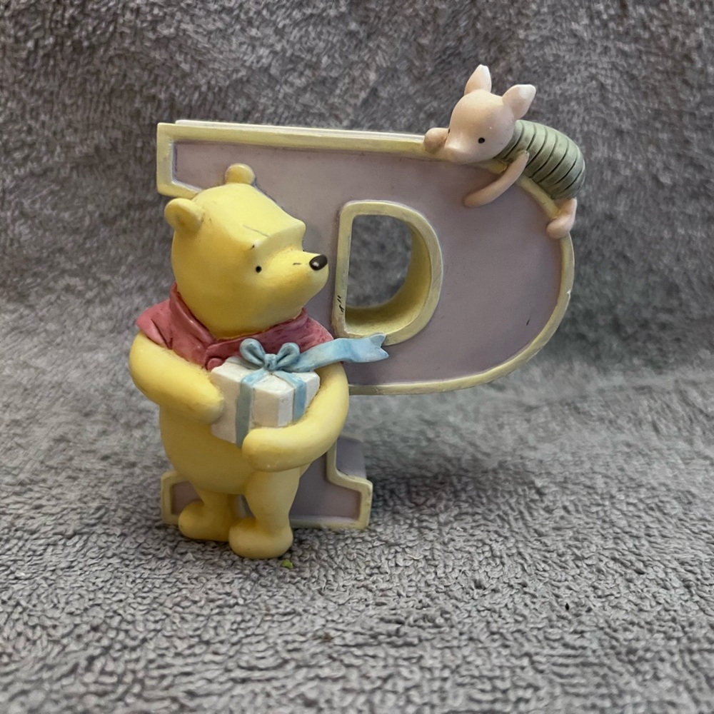 Winnie the Pooh and Piglet Letter P Figurine